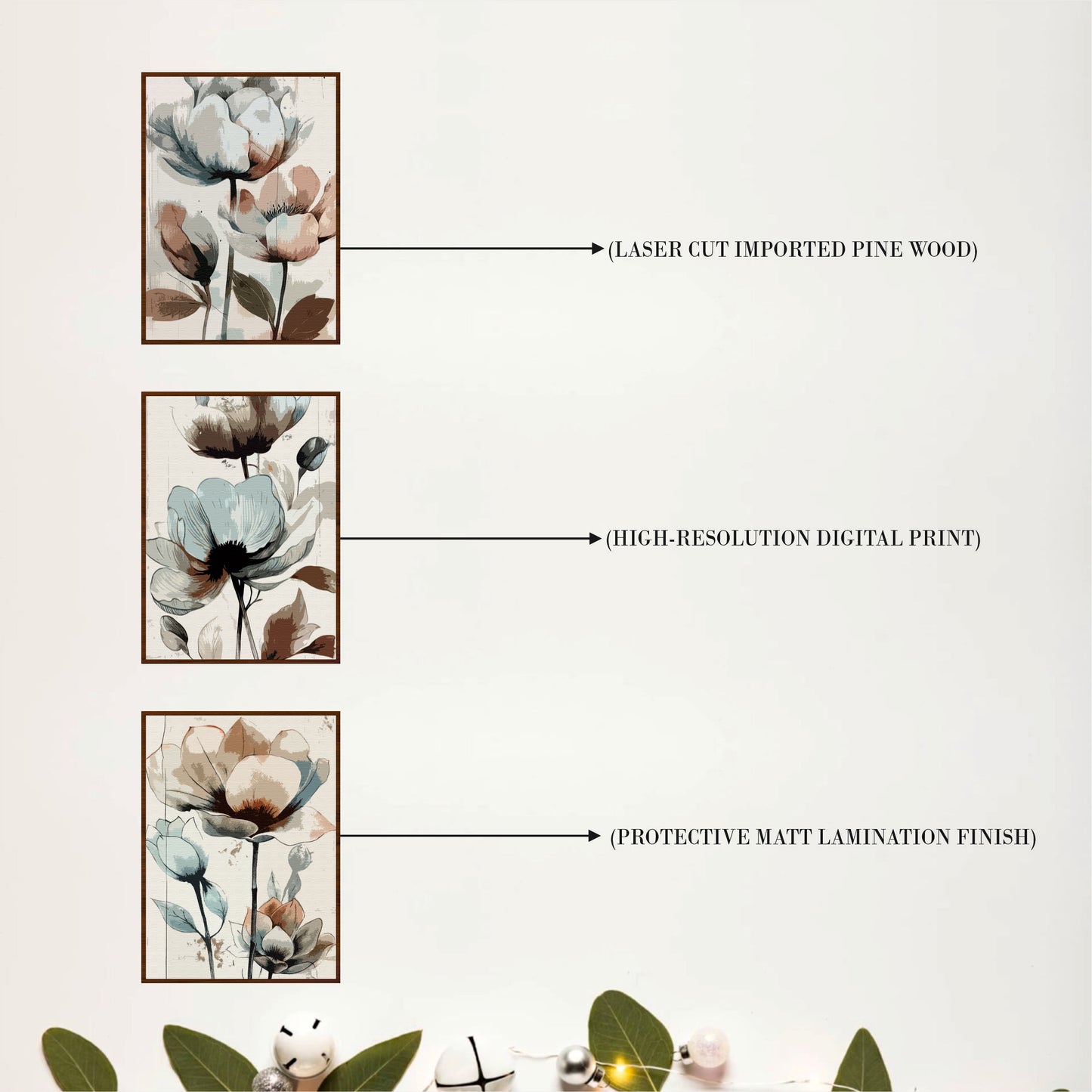 Contemporary Watercolor Bloom Wooden Wall Decor
