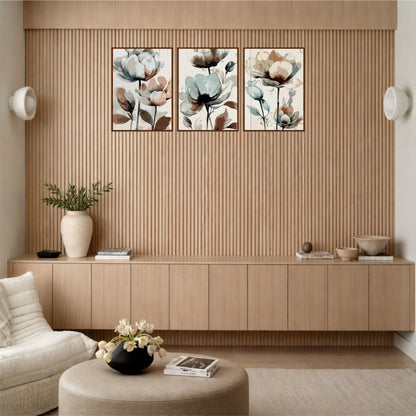 Contemporary Watercolor Bloom Wooden Wall Decor