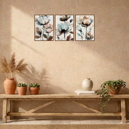 Contemporary Watercolor Bloom Wooden Wall Decor