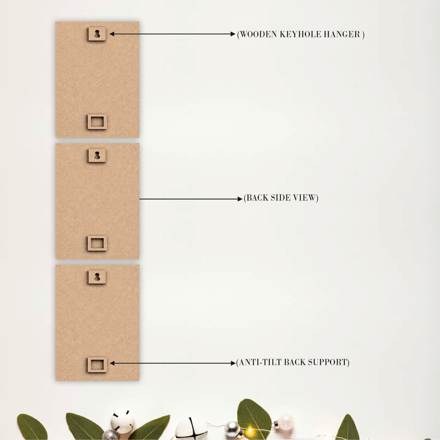 White Lotus in Golden Vase Wooden Wall Art