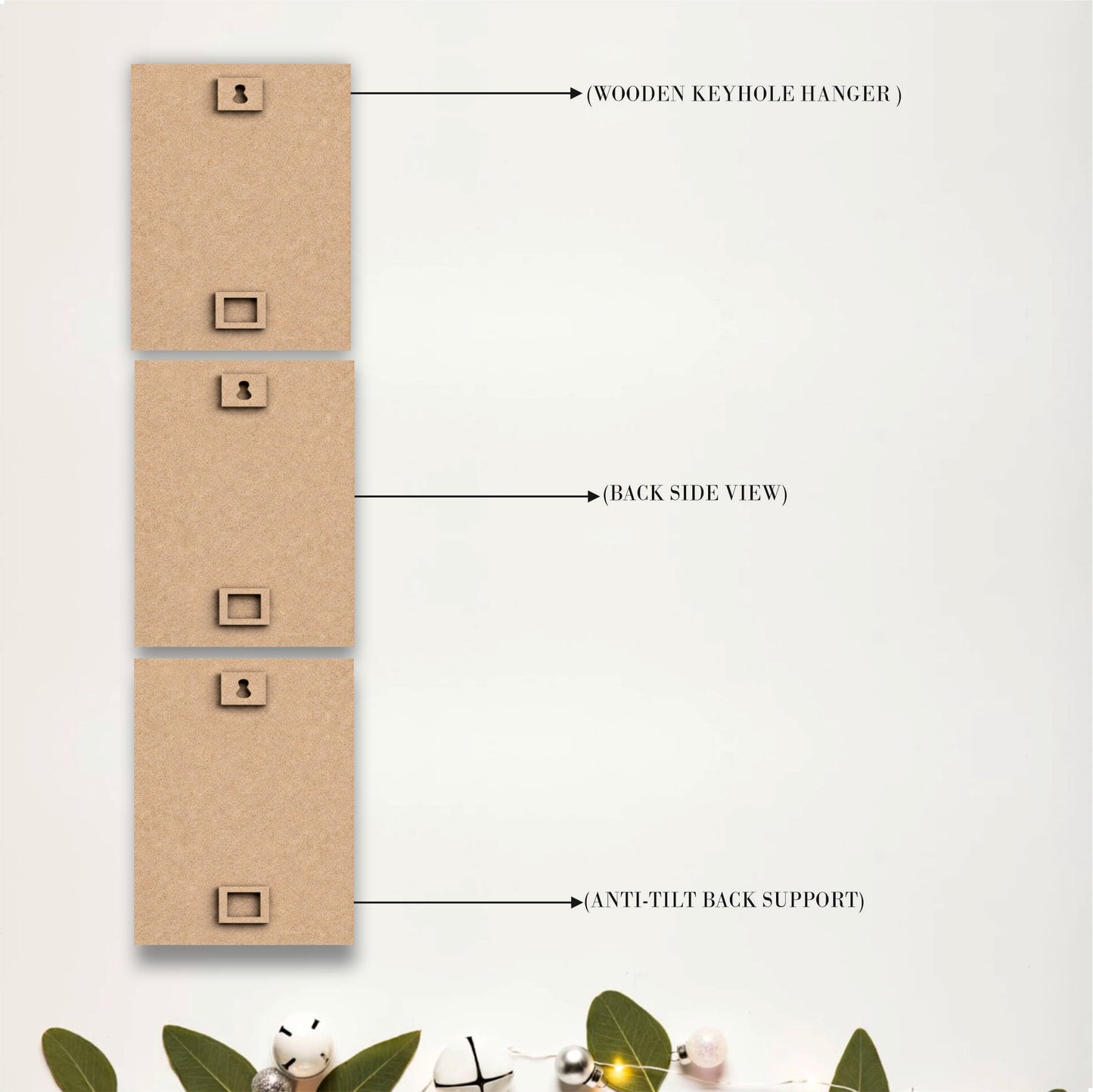 Elegant Deer and Golden Ginkgo Wooden Wall Decor