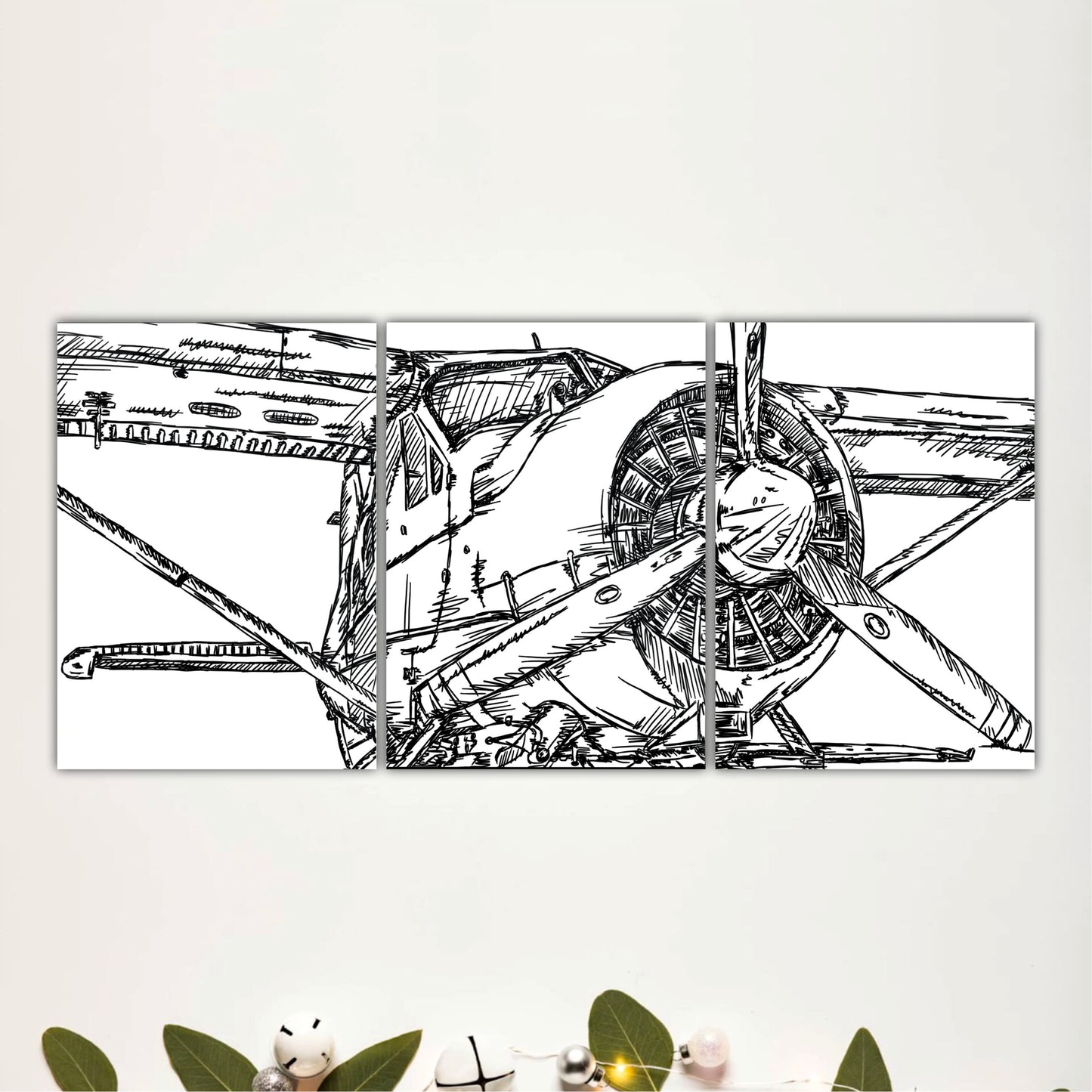 Industrial Aviation Drawing Wall Hanging
