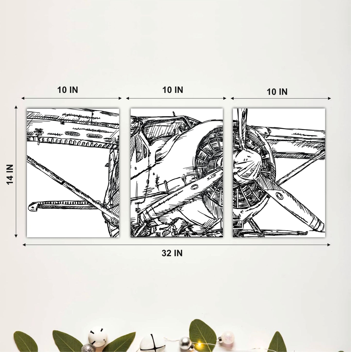 Industrial Aviation Drawing Wall Hanging