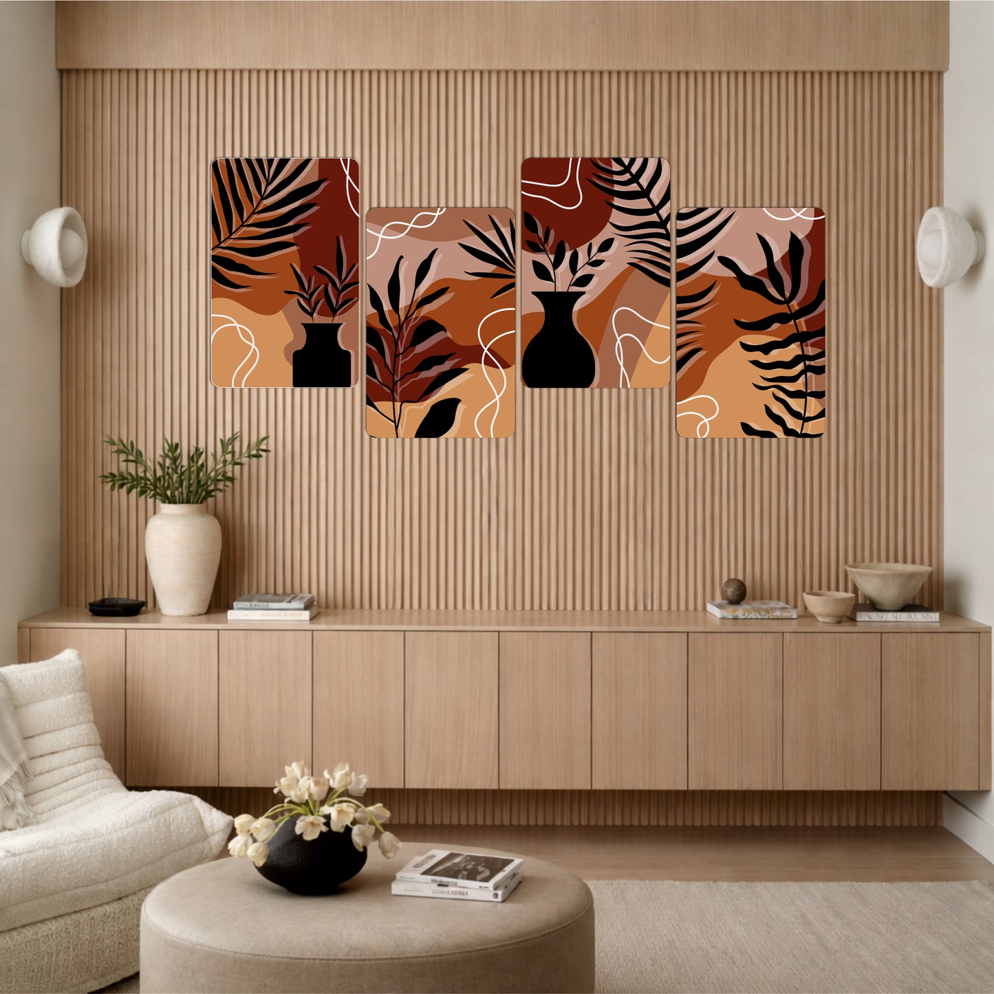 Boho Botanical Vase Wall Art