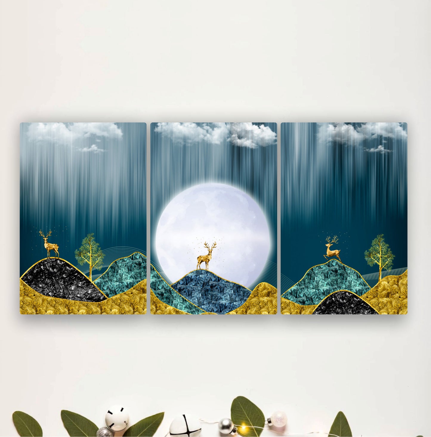 Golden Wilderness Under the Radiant Full Moon