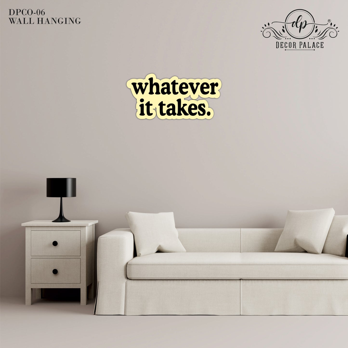 Whatever It Takes Motivational Typography Wooden Wall Art