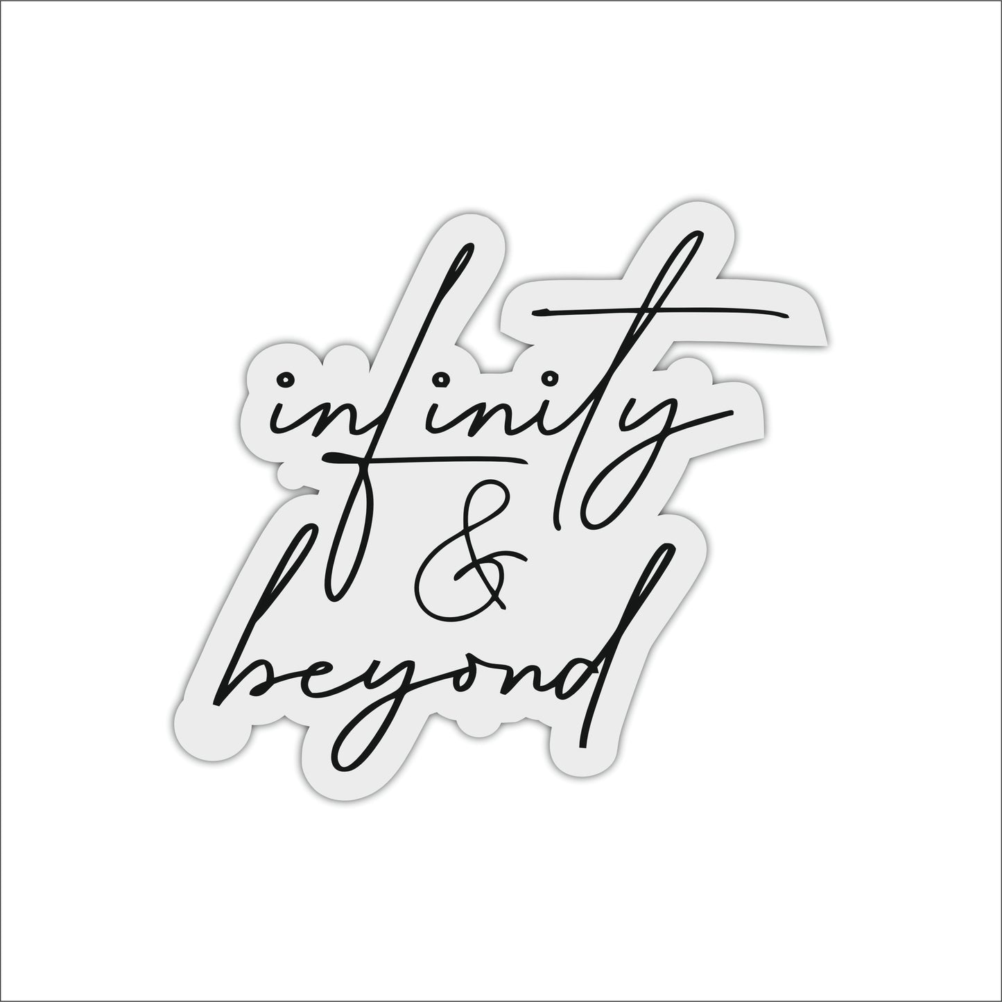 Infinity and Beyond Minimalist Typography Wooden Wall Art