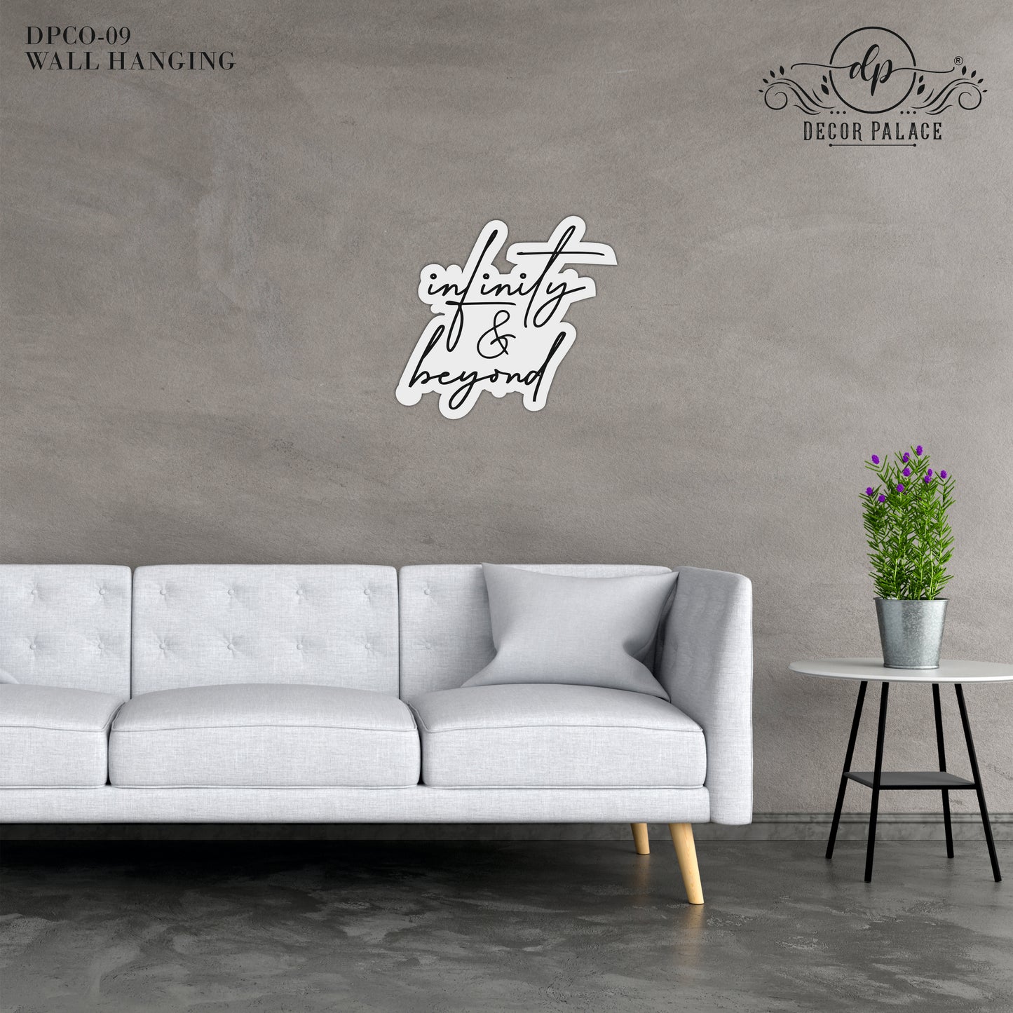 Infinity and Beyond Minimalist Typography Wooden Wall Art