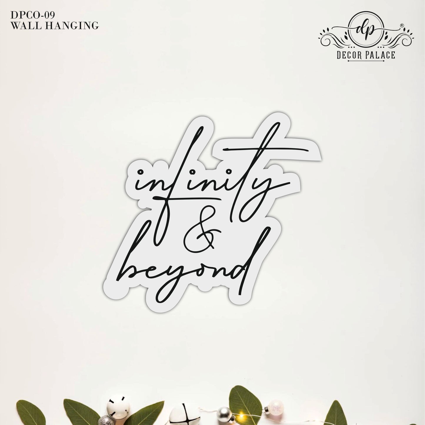 Infinity and Beyond Minimalist Typography Wooden Wall Art