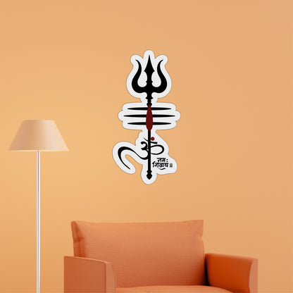 Trishul Om Mahadev Wooden Wall Art