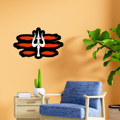 Trishul Tilak Om Mahadev Wooden Wall Art