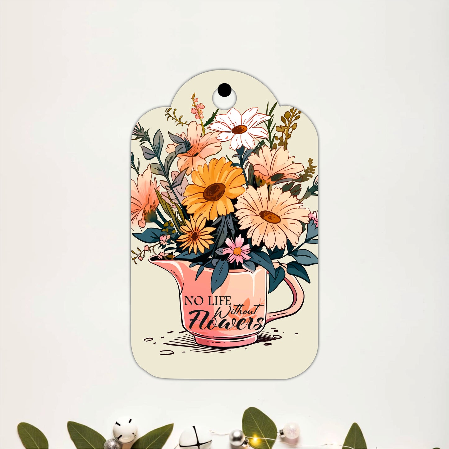 Bloom Where You Are Planted Floral Wooden Wall Art