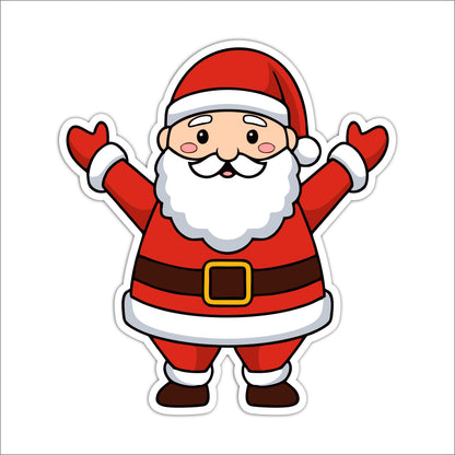 Cute Santa Claus Christmas Wooden Wall Art