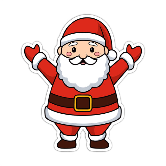 Cute Santa Claus Christmas Wooden Wall Art