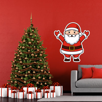 Cute Santa Claus Christmas Wooden Wall Art