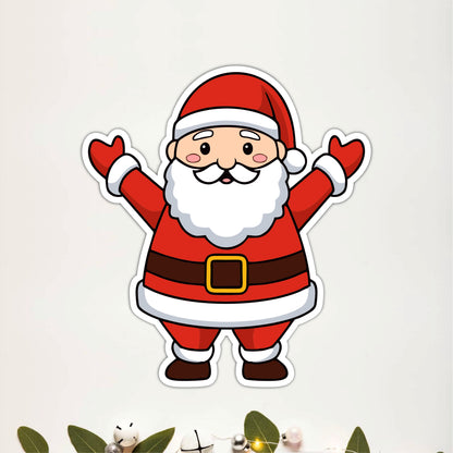 Cute Santa Claus Christmas Wooden Wall Art