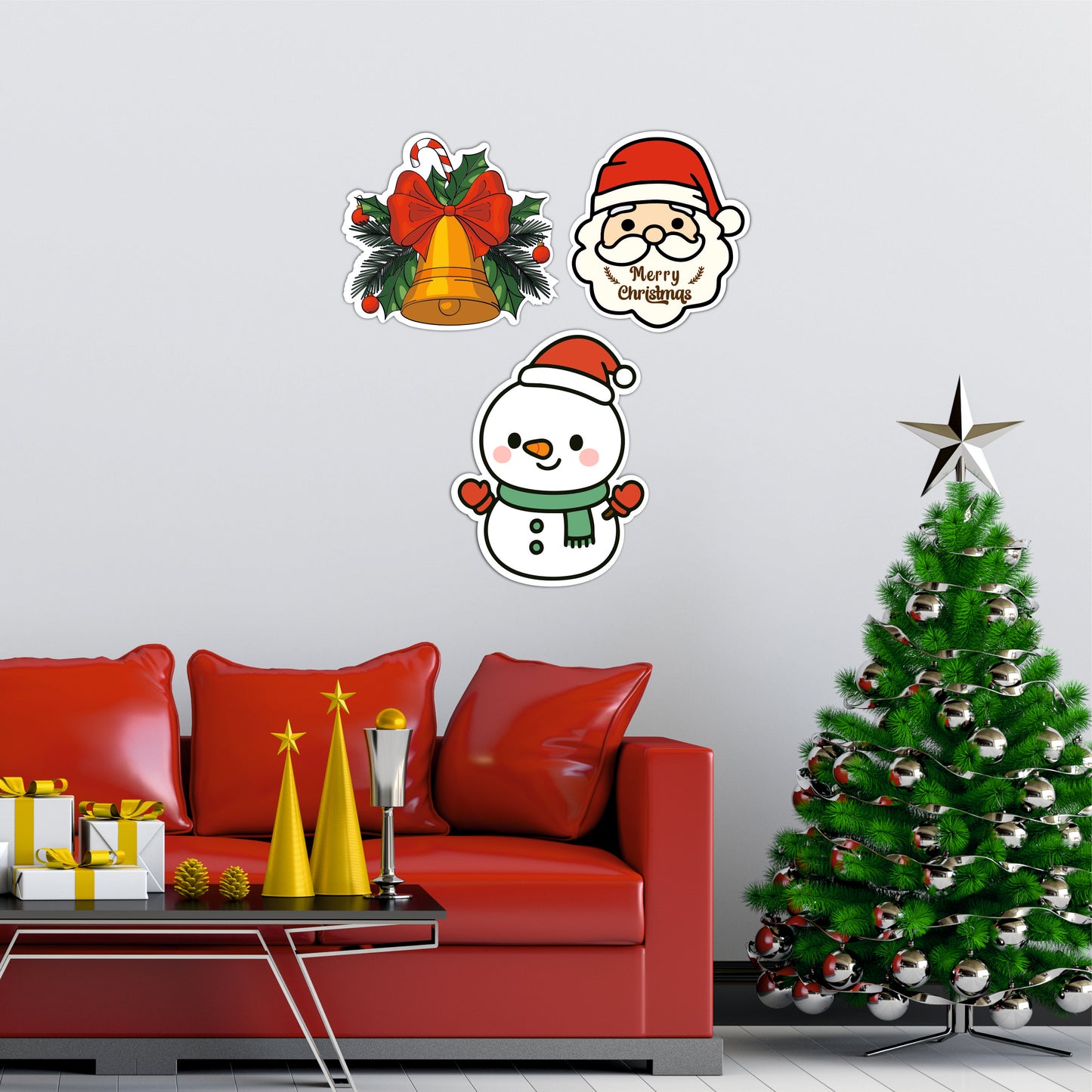 Cute Santa Claus Christmas Wooden Wall Art