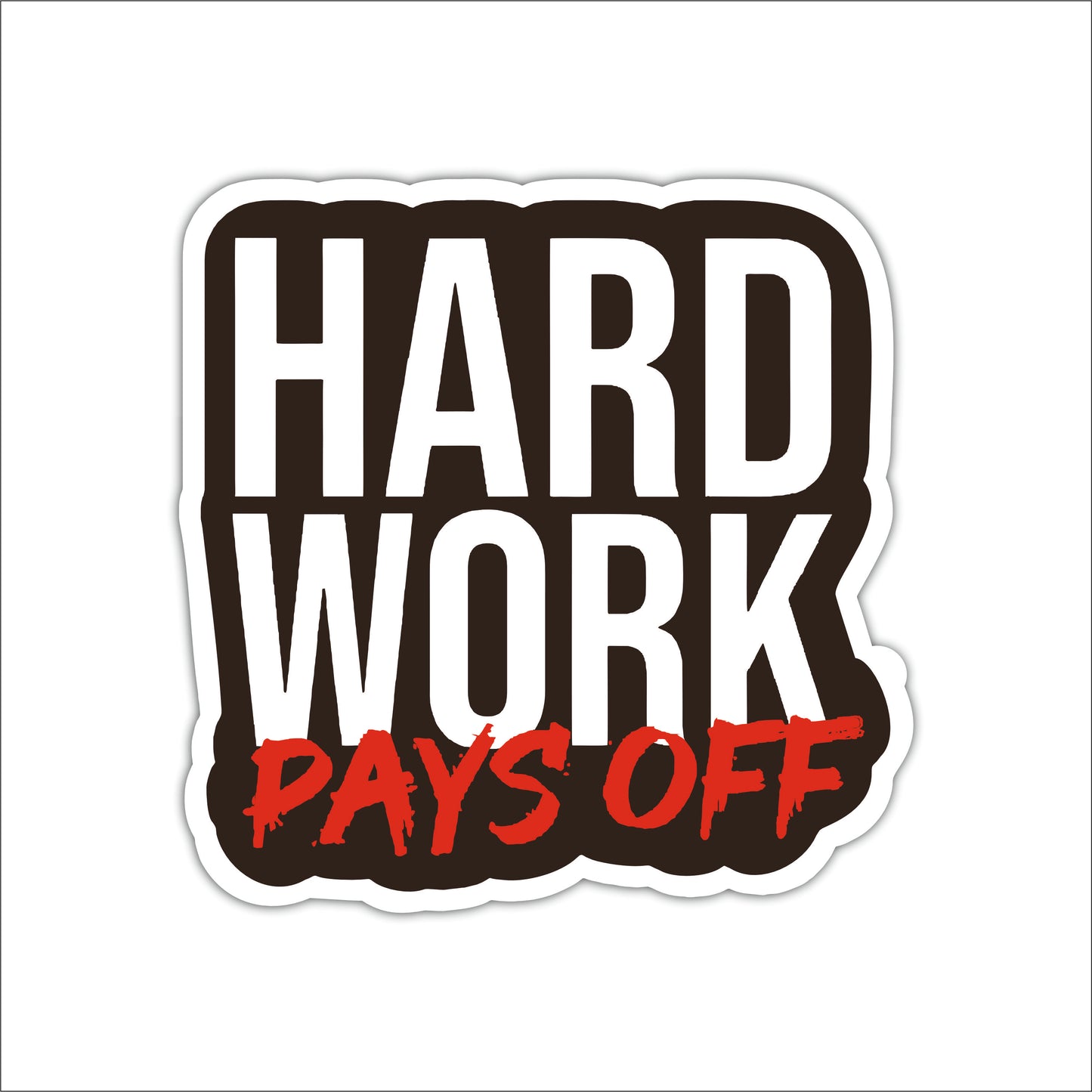 Hard Work Pays Off Inspirational Typography Wooden Wall Art