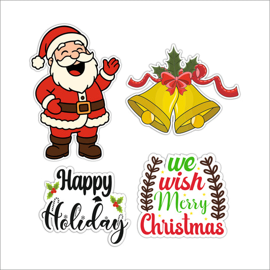 We Wish You a Merry Christmas Typography Wooden Wall Art