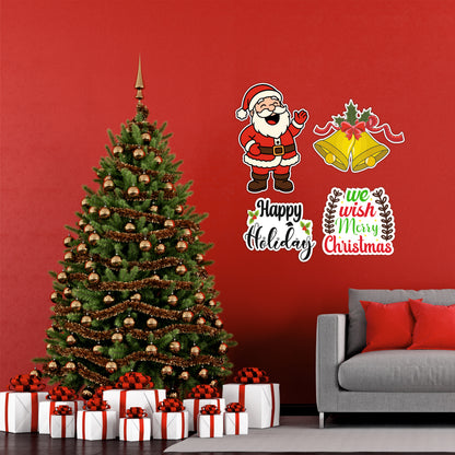 We Wish You a Merry Christmas Typography Wooden Wall Art