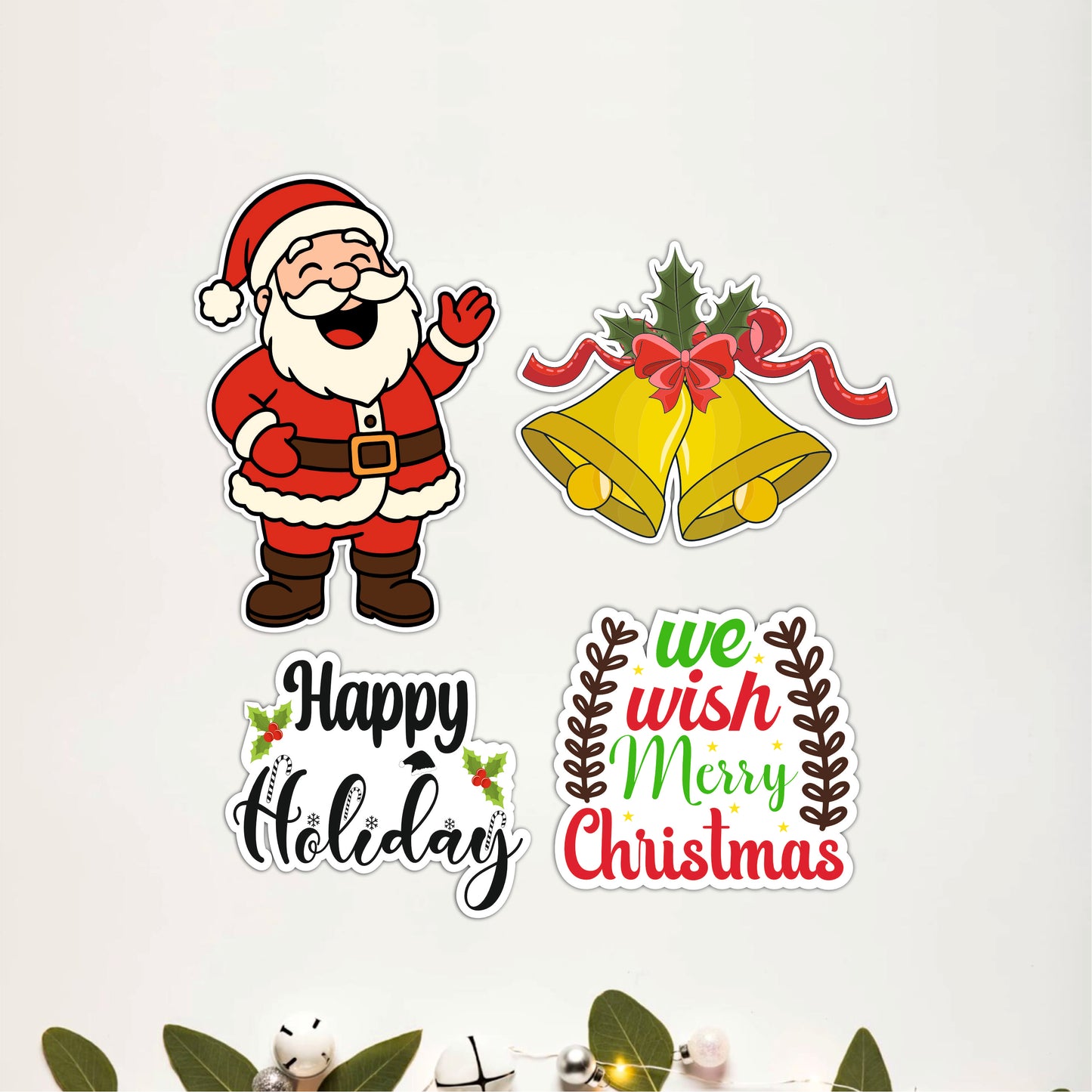 We Wish You a Merry Christmas Typography Wooden Wall Art