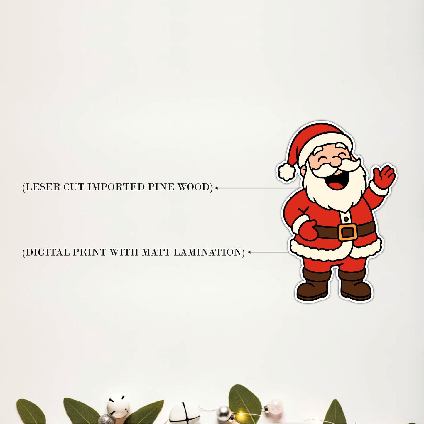 We Wish You a Merry Christmas Typography Wooden Wall Art