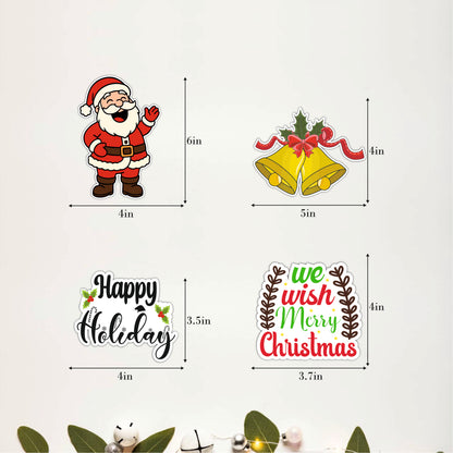 We Wish You a Merry Christmas Typography Wooden Wall Art