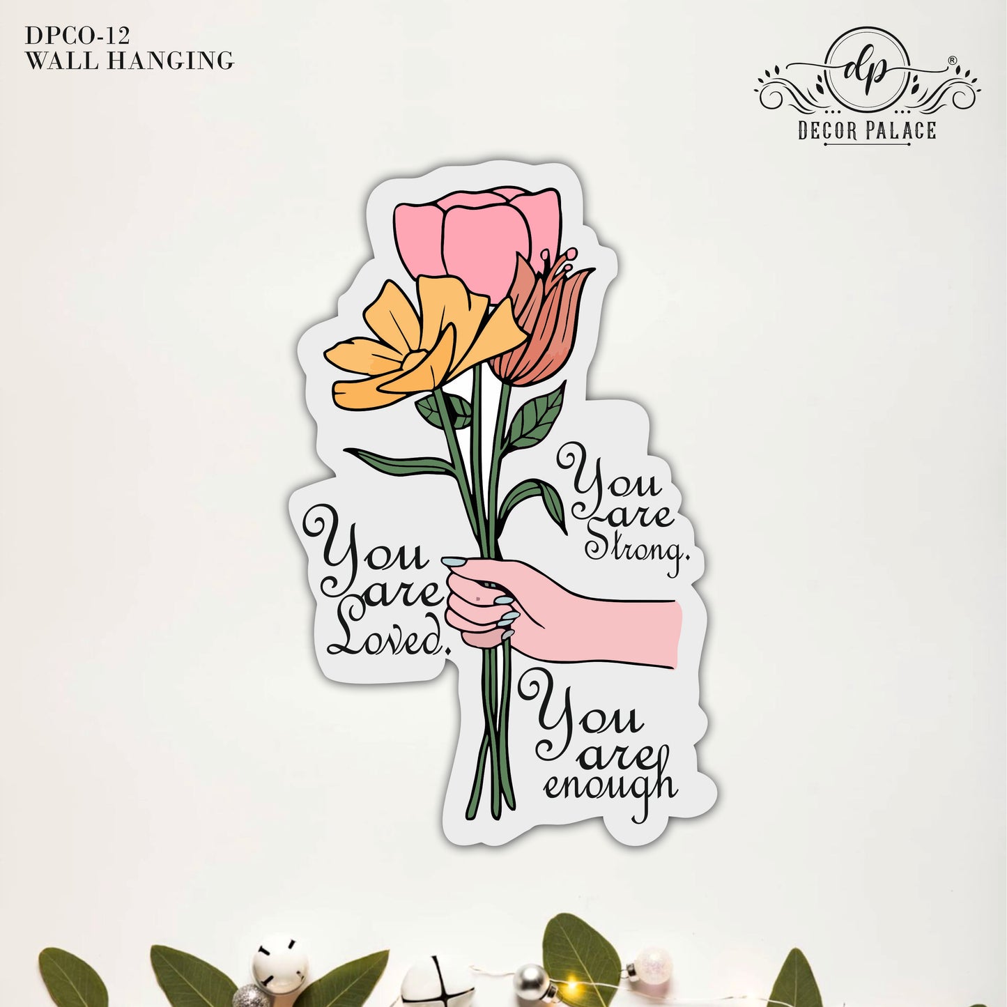 You Are Loved Floral Wall Art
