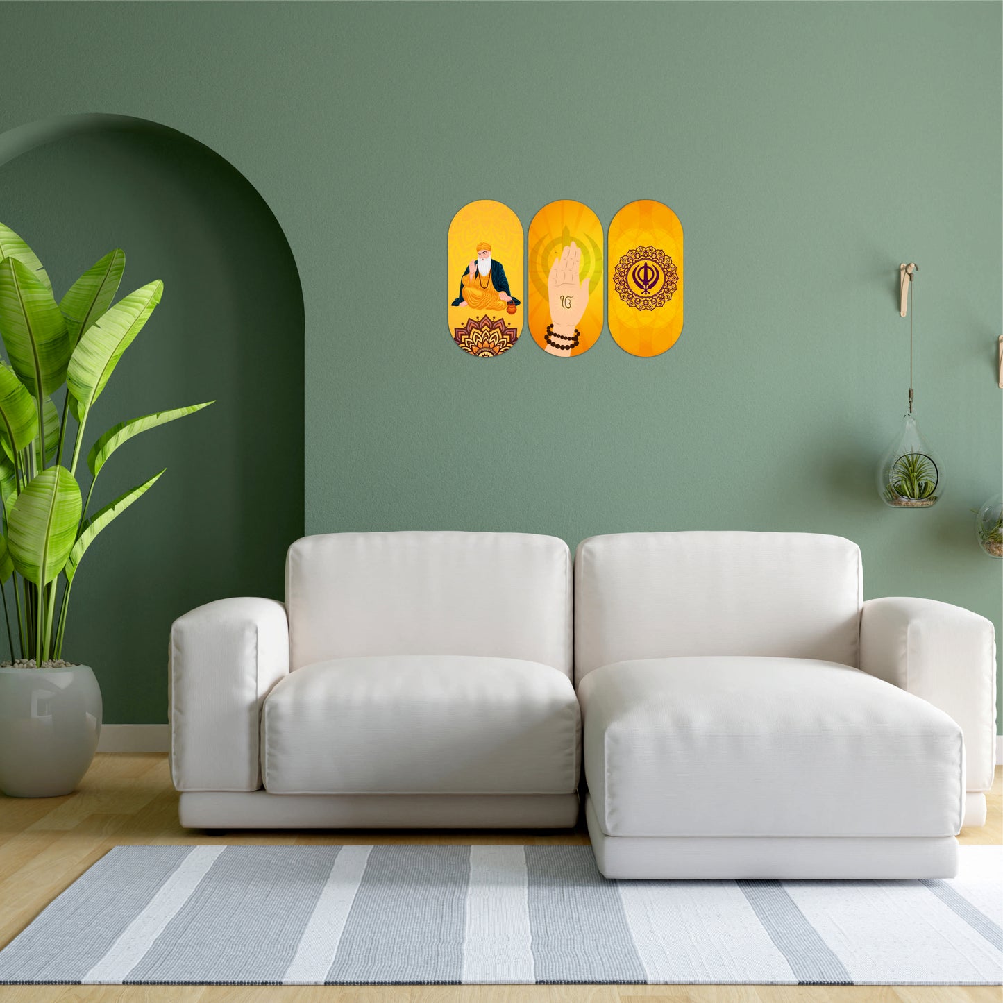Guru Nanak Dev Ji Blessings Wooden Wall Art