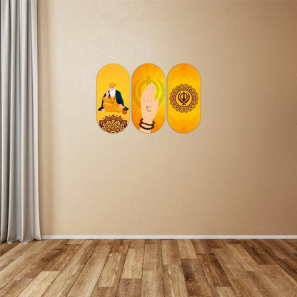 Guru Nanak Dev Ji Blessings Wooden Wall Art