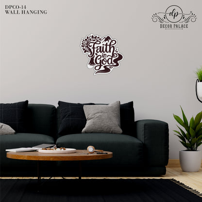 Faith In God Wooden Wall Hanging