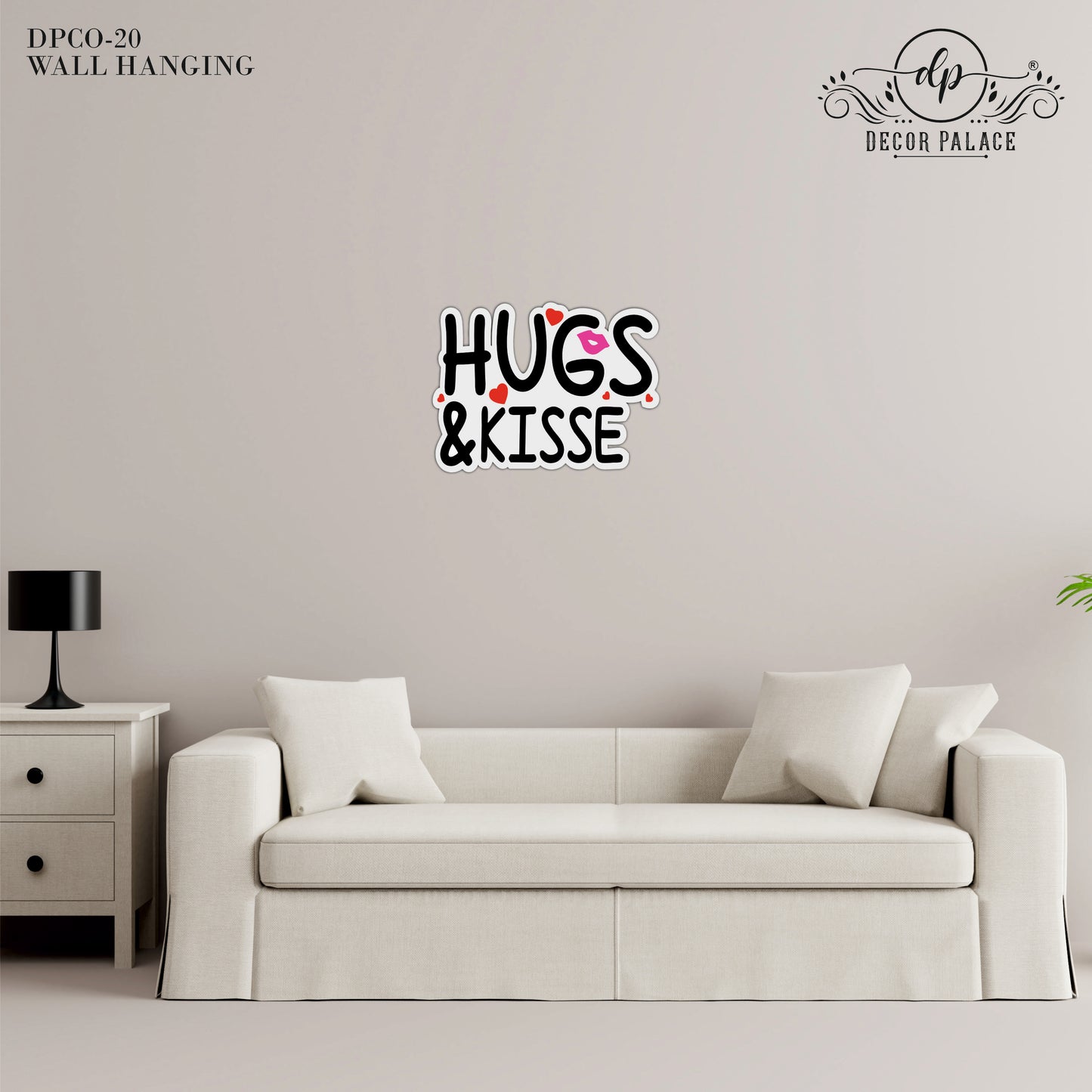 Hugs And Kisses Wooden Wall Art