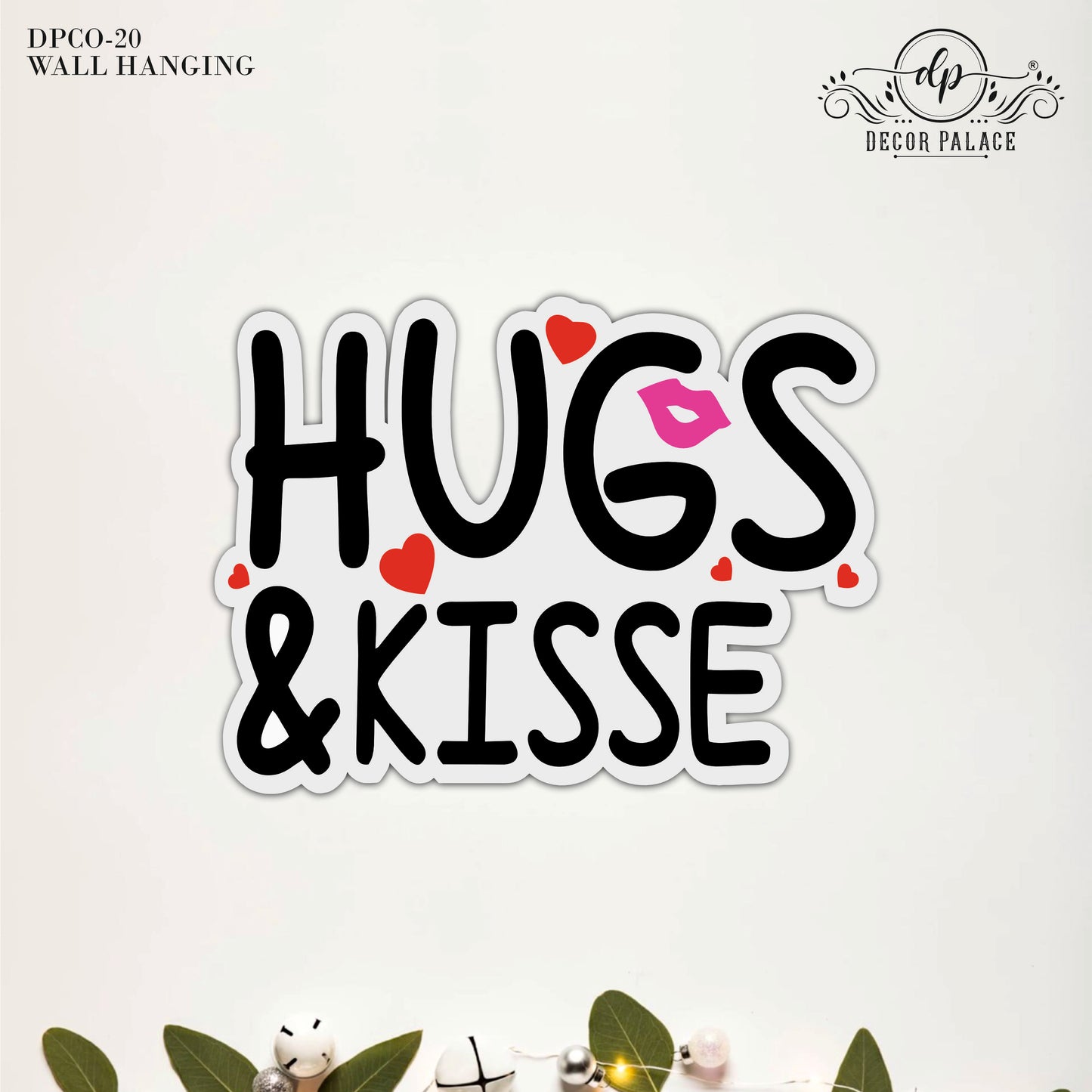Hugs And Kisses Wooden Wall Art