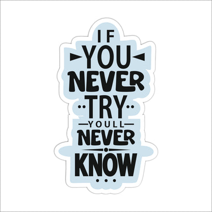 If You Never Try You Will Never Know Wall  Art