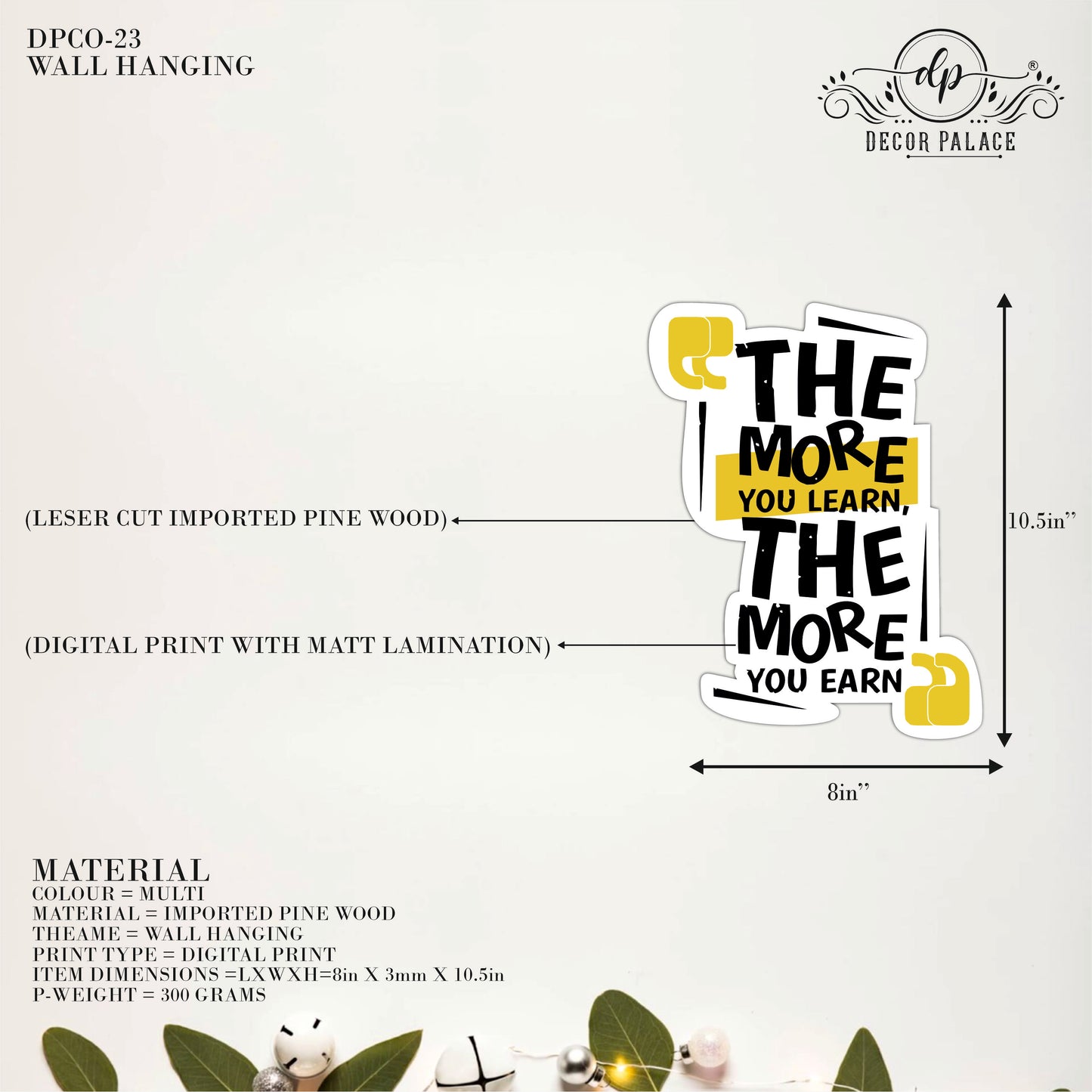 The More You Learn Earn More Wall Art