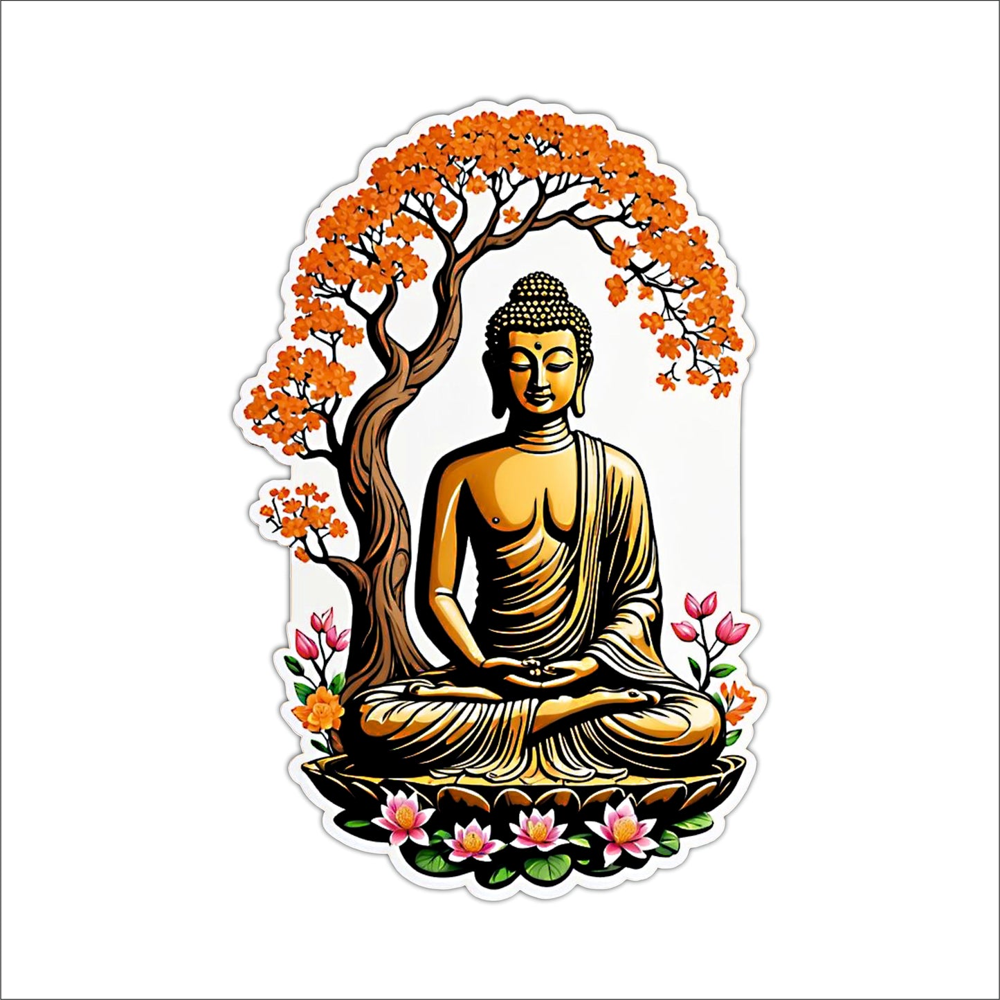 Meditating Buddha Wooden Wall Hanging