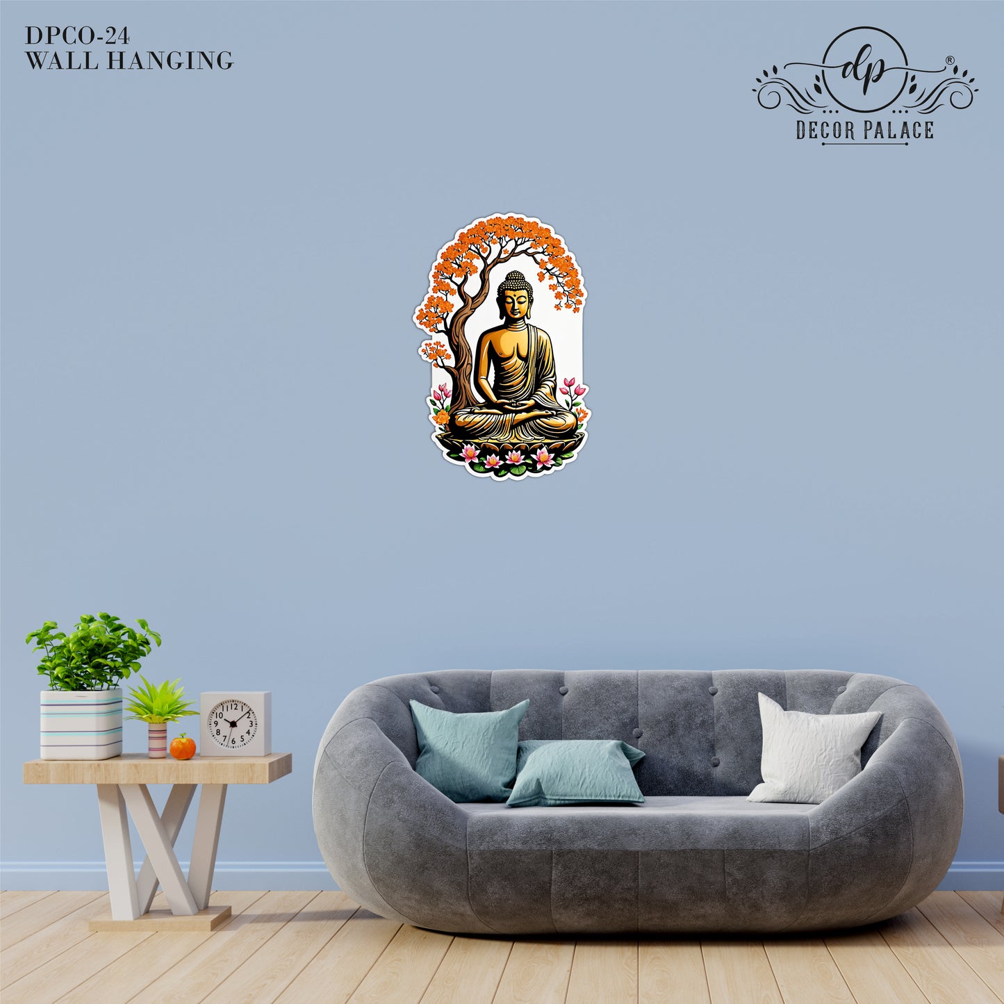 Meditating Buddha Wooden Wall Hanging