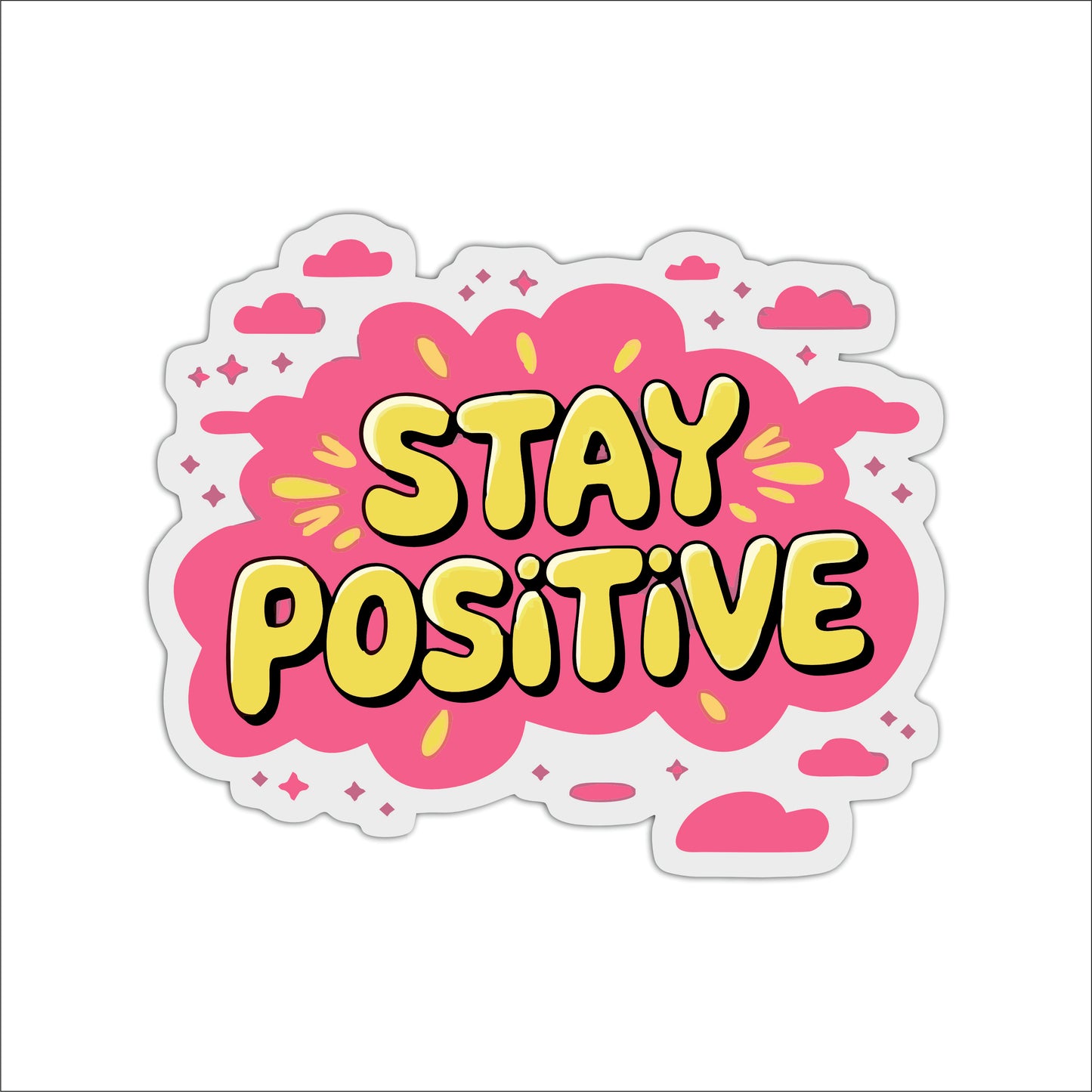 Stay Positive Wooden Wall Art