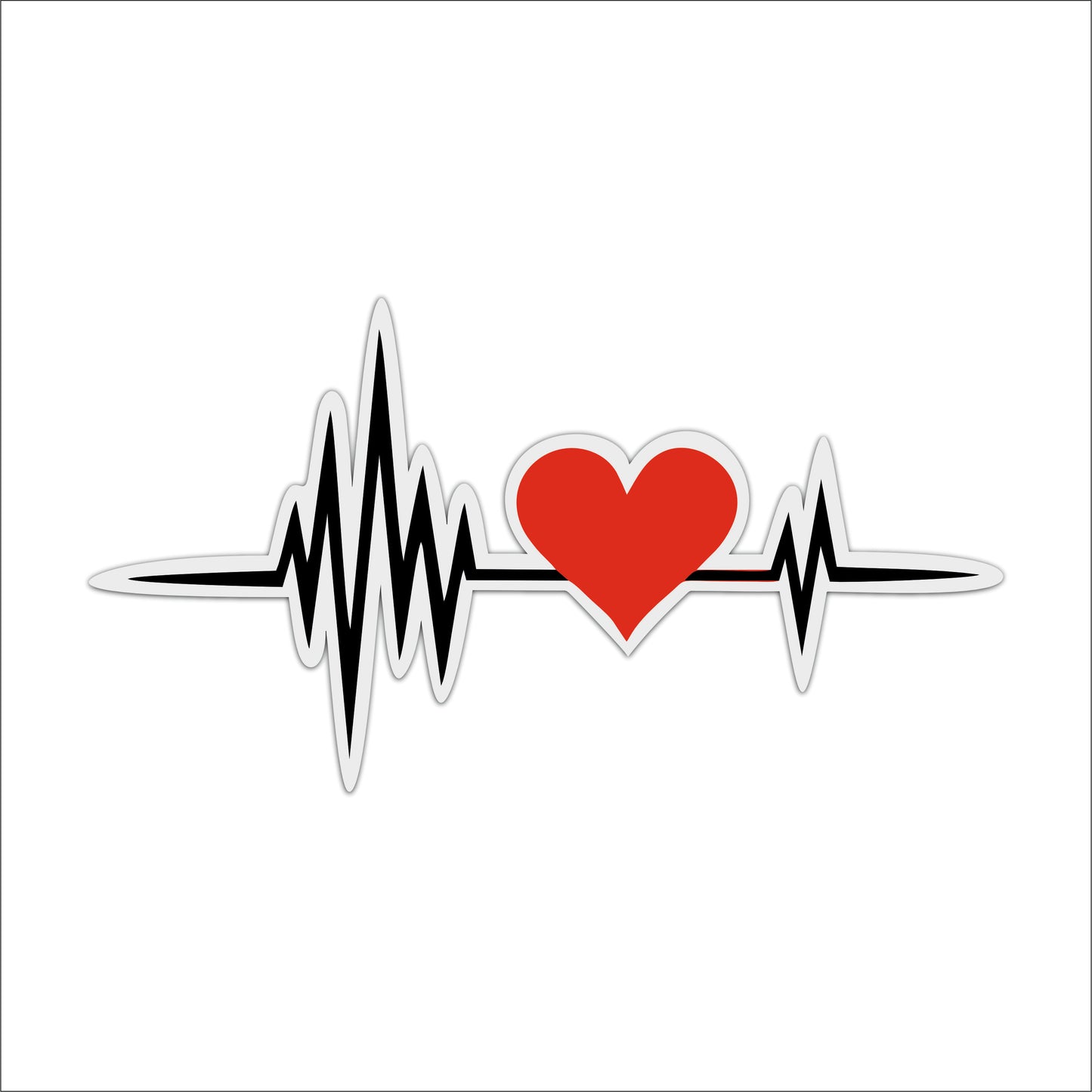 Heartbeat Love Wooden Wall Hanging