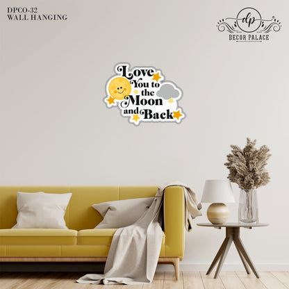 Love You To The Moon Back Wall Art