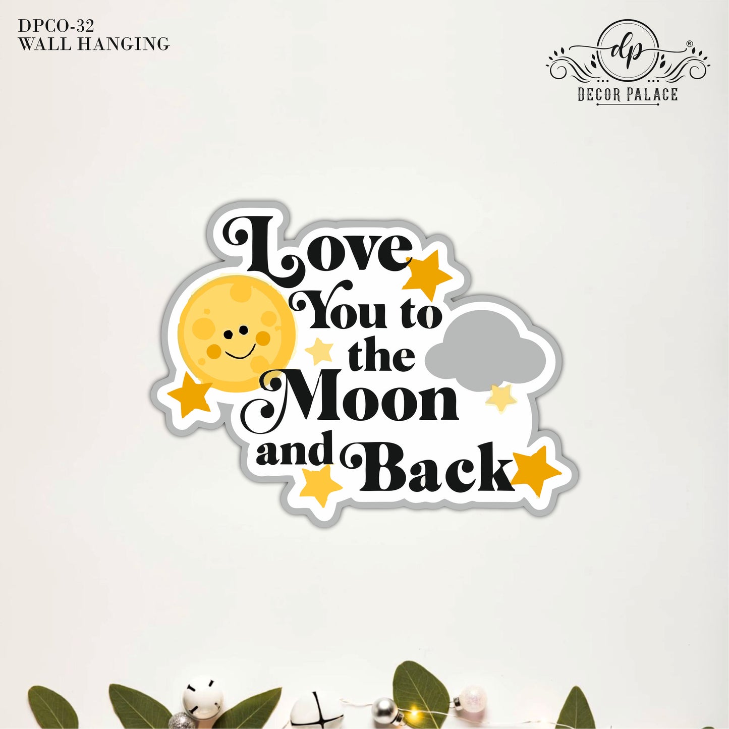 Love You To The Moon Back Wall Art