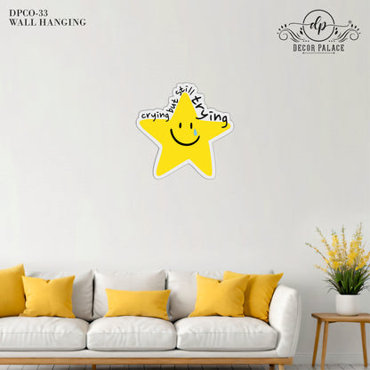 Still Trying Smiley Star Wall Art