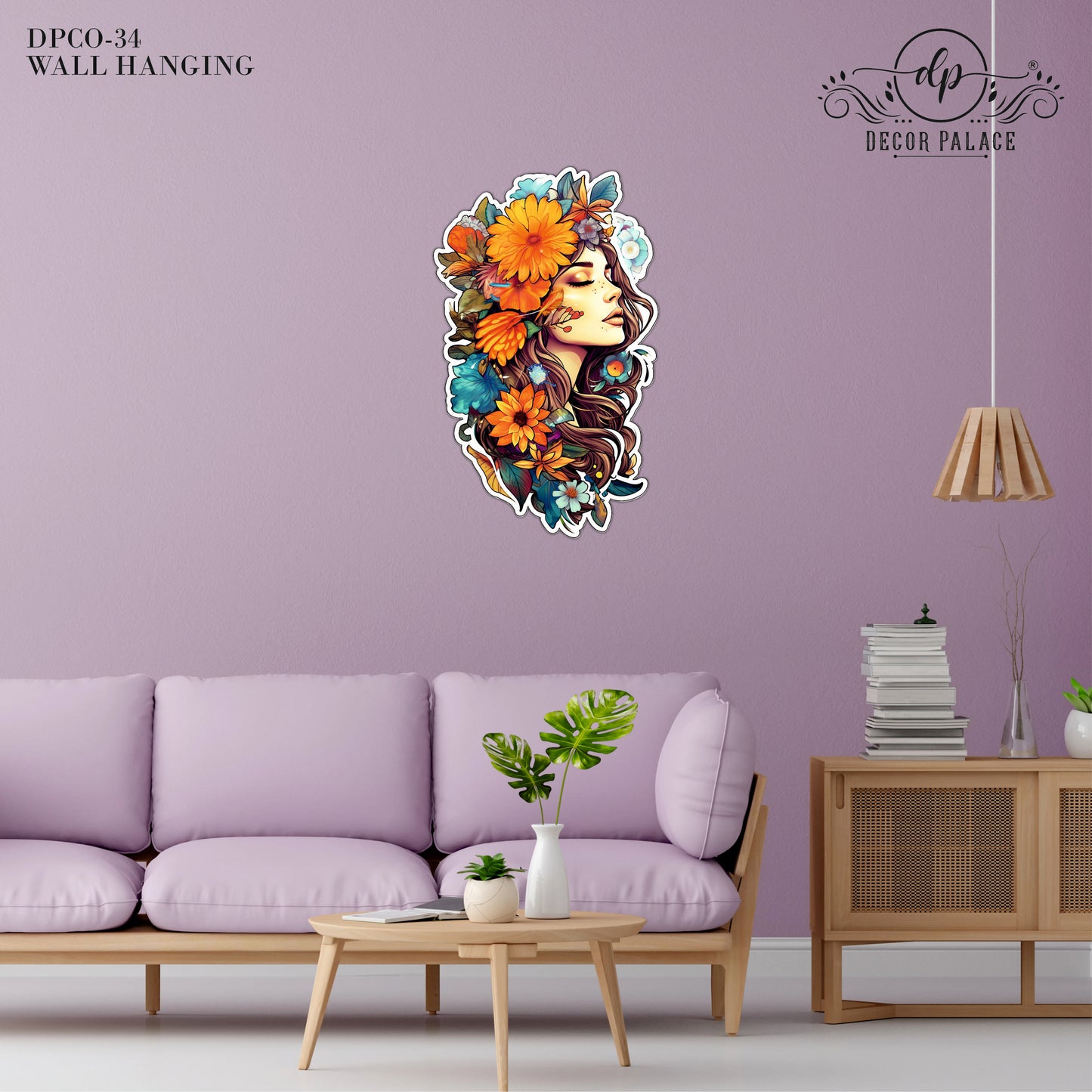 Elegant Floral Portrait Wall Hanging