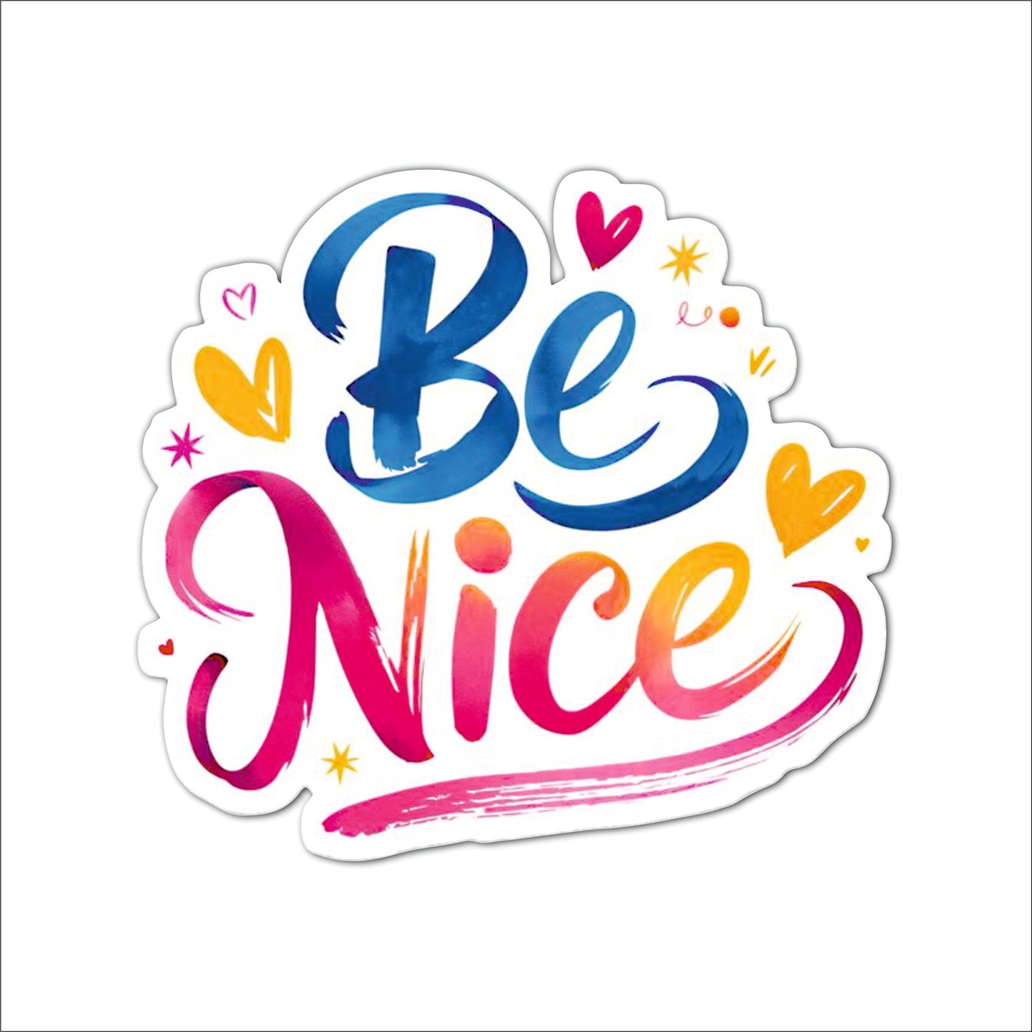 Be Nice Typography Wall Art
