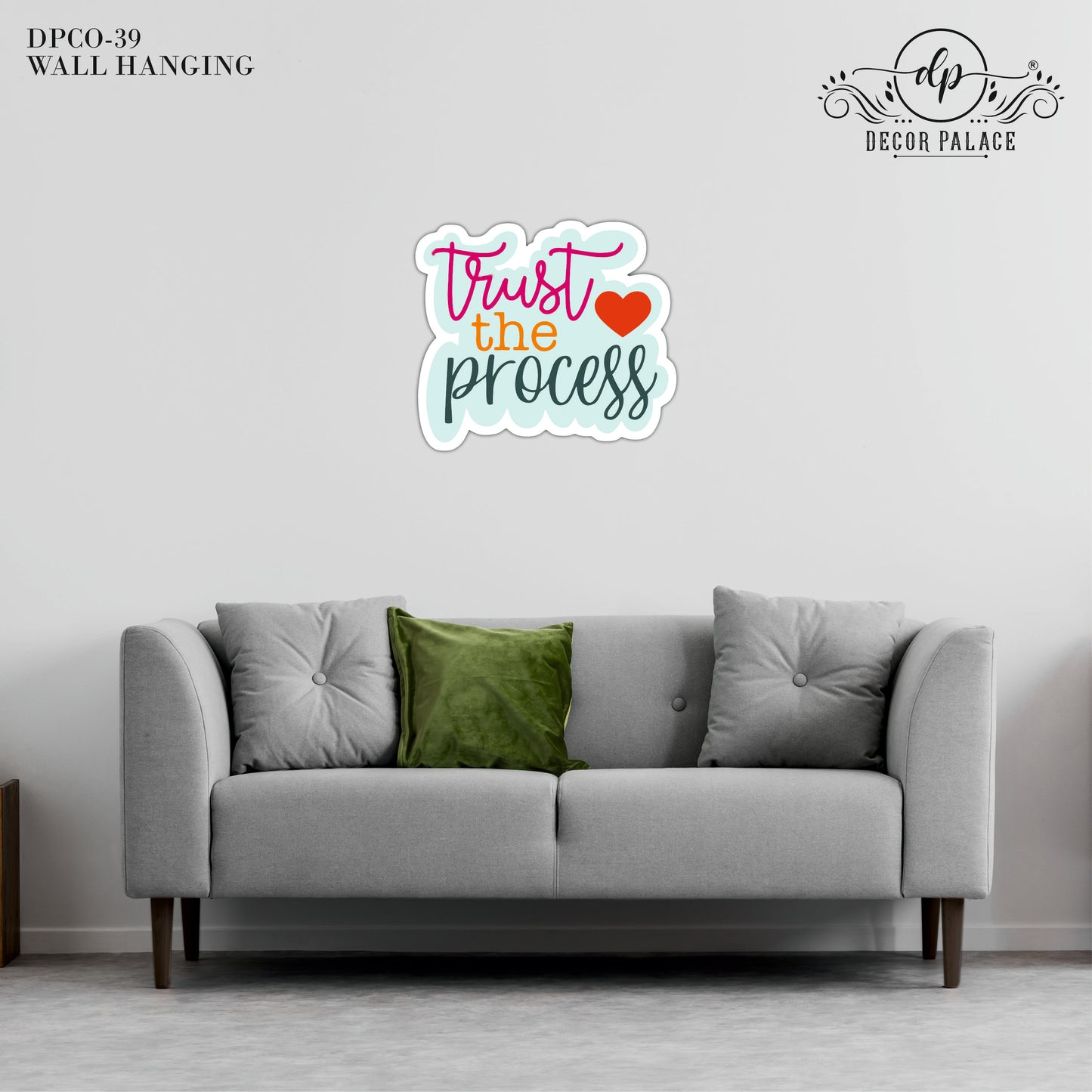 Trust The Process Typography Wall Art