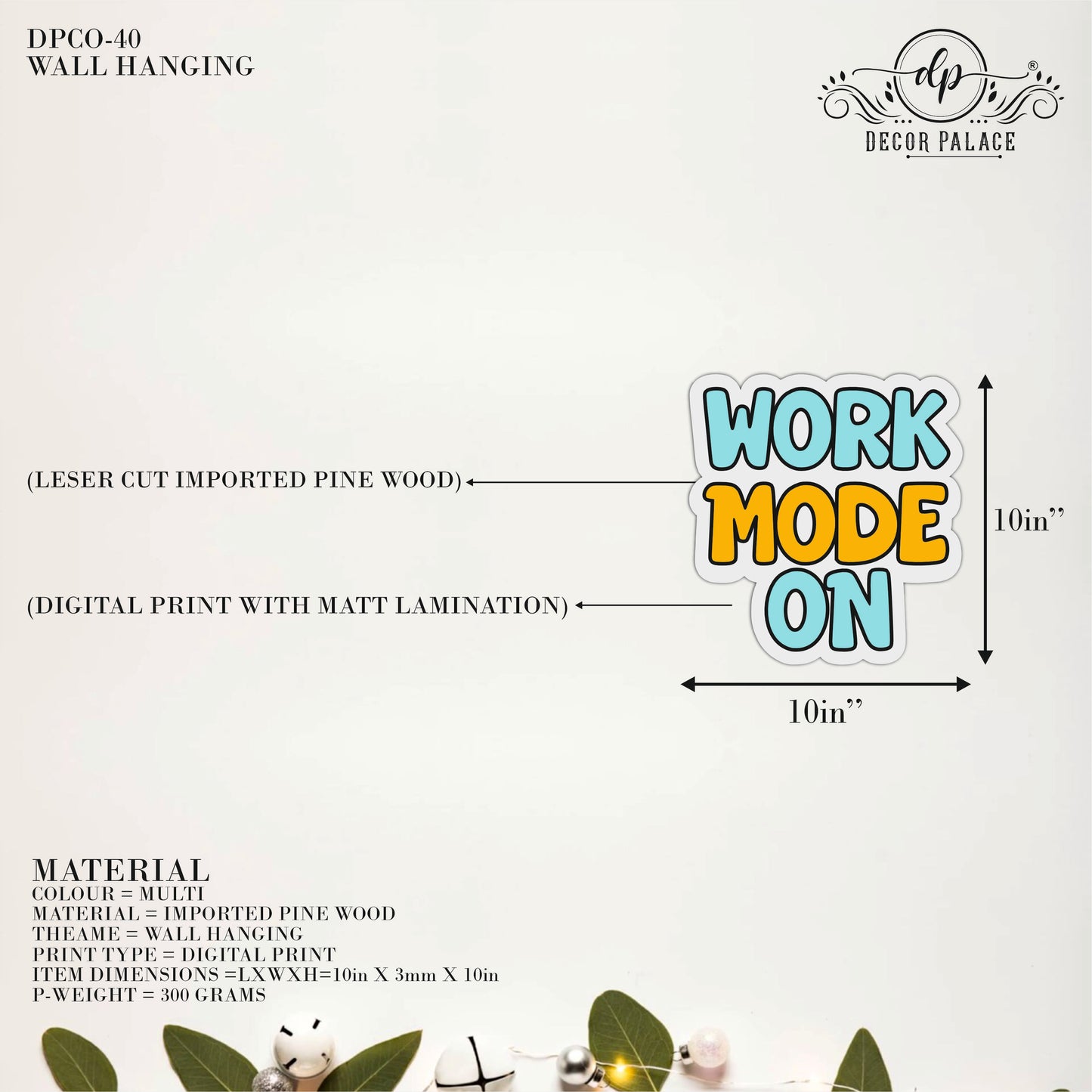 Work Mode On Motivational Wall Art