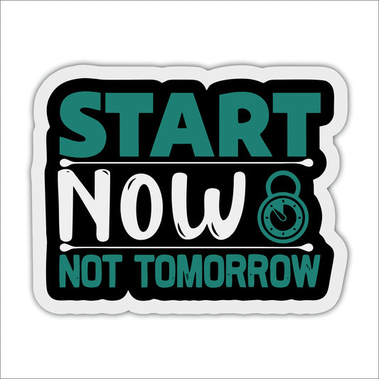Start Now Not Tomorrow Inspirational Wooden Wall Art