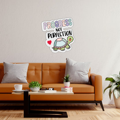 Progress Not Perfection Inspirational Wooden Wall Art