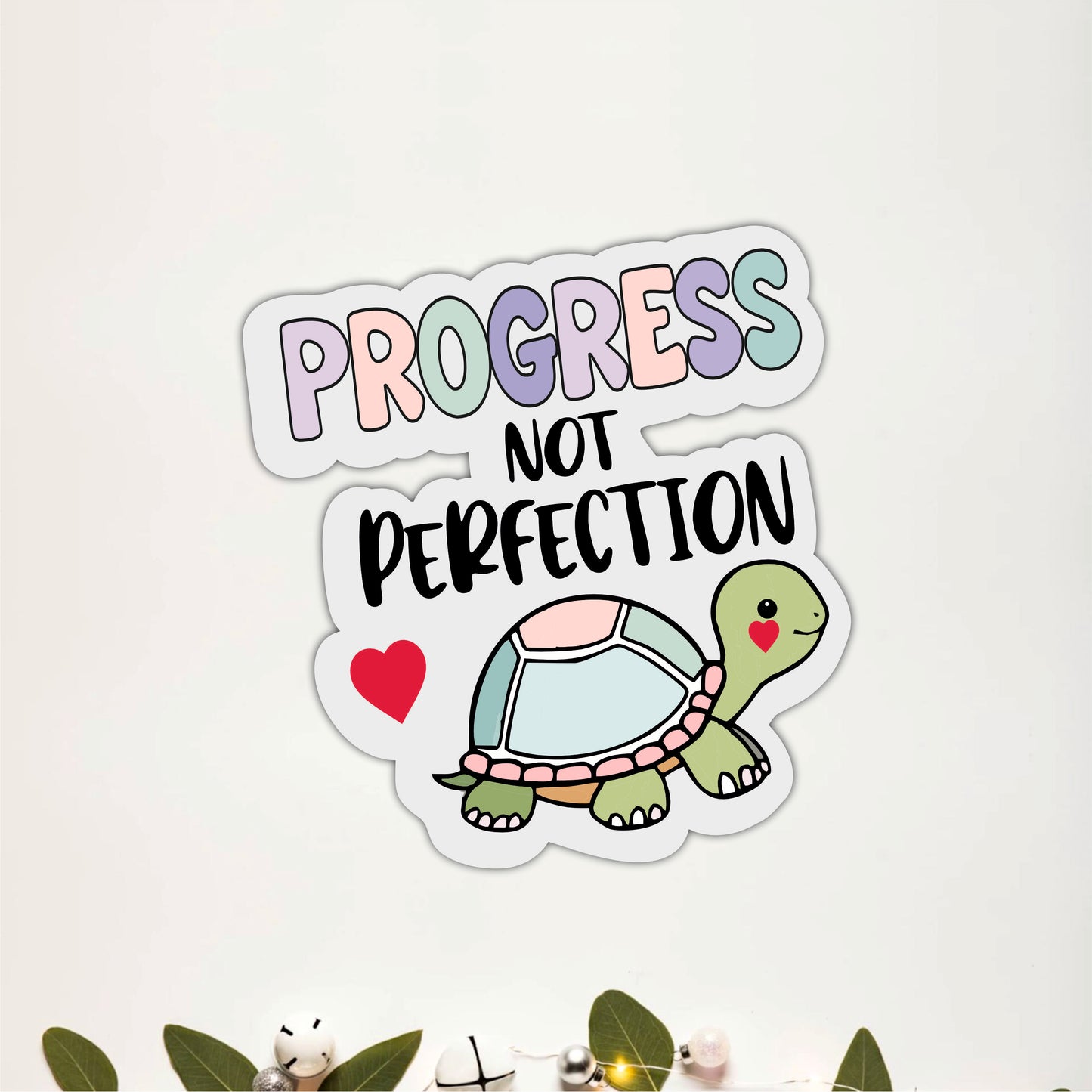 Progress Not Perfection Inspirational Wooden Wall Art