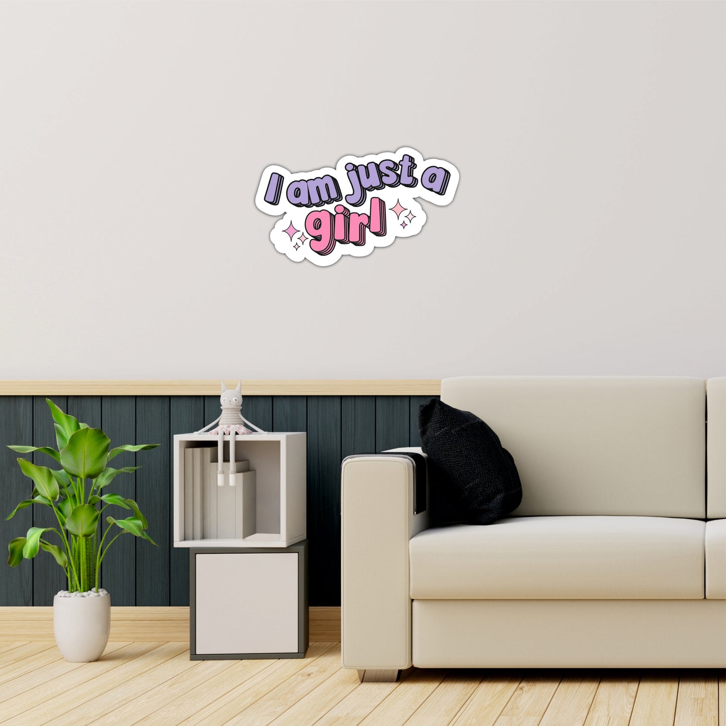 I Am Just a Girl Inspirational Wooden Wall Art